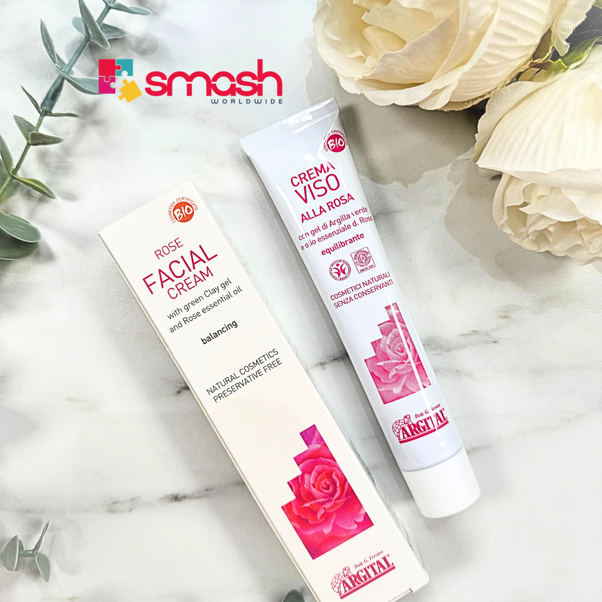 Argital Rose Moisturiser Natural Moisturiser SMASH Worldwide